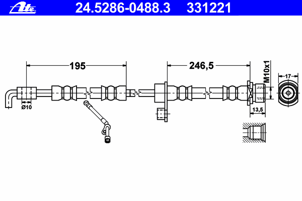 Tubo flexible de frenos 24.5286-0488.3