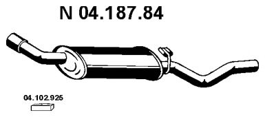 Глушитель выхлопных газов конечный 04.187.84