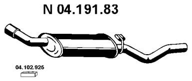 Глушитель выхлопных газов конечный 04.191.83