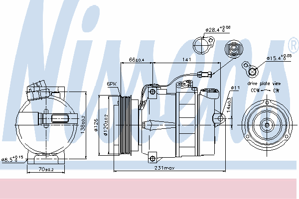 Kompressor, klimaanlegg 89054