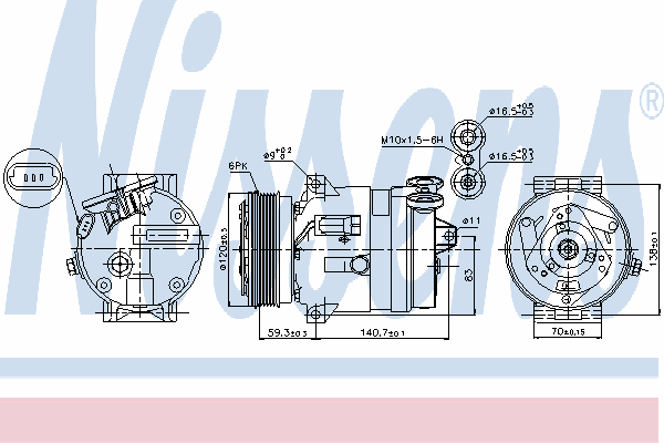 Compressor, ar condicionado 89057
