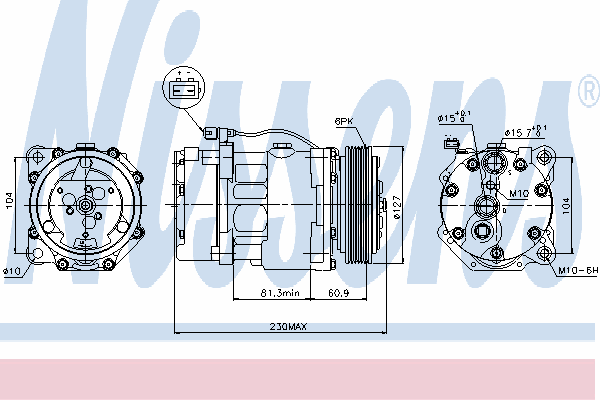 Kompressor, klimaanlegg 89061