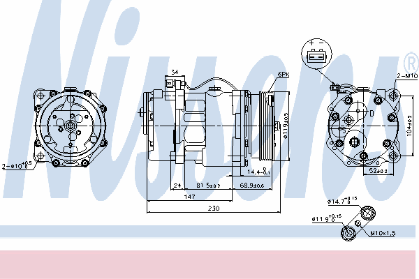 Kompressor, klimaanlegg 89165