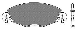 Комплект тормозных колодок, дисковый тормоз 6566