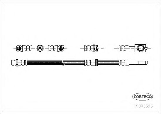 Tubo flexible de frenos 19033595