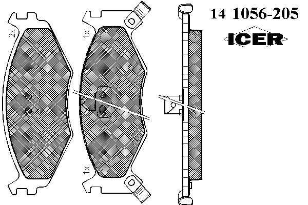 Комплект тормозных колодок, дисковый тормоз 141056-205