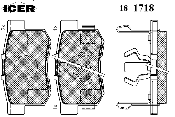 Комплект тормозных колодок, дисковый тормоз 181718