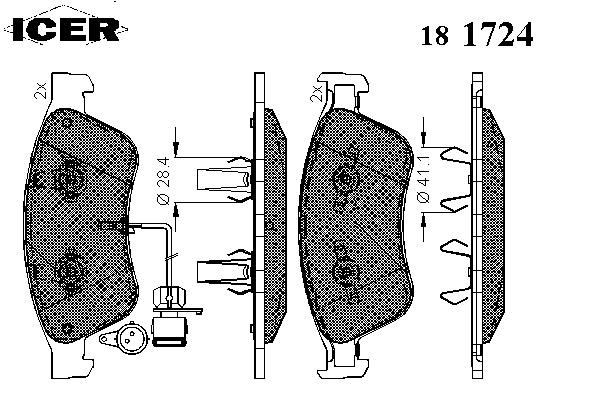 Brake Pad Set, disc brake 181724