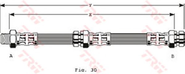 Tubo flexível de travão PHB141