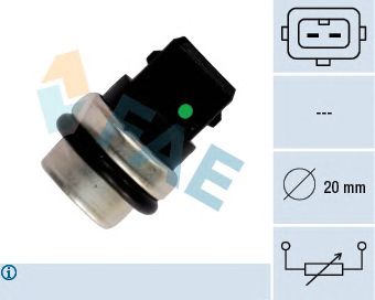 Kølevæsketemperatur-sensor; Sensor, kølevæsketemp.; Sensor, kølevæsketemp. 33620