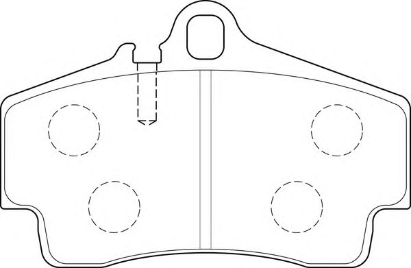 Комплект тормозных колодок, дисковый тормоз FD7221A
