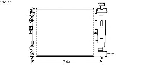 Radiador, refrigeración del motor CN2077