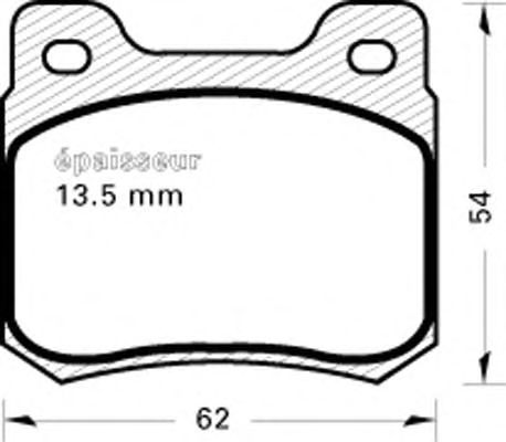 Kit de plaquettes de frein, frein à disque 181