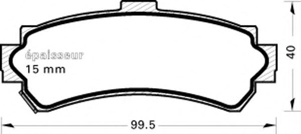Комплект тормозных колодок, дисковый тормоз 366