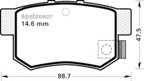 Комплект тормозных колодок, дисковый тормоз 380