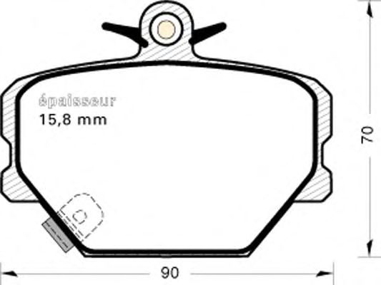 Комплект тормозных колодок, дисковый тормоз 485