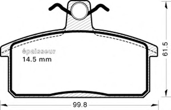 Комплект тормозных колодок, дисковый тормоз 569