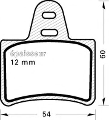Kit de plaquettes de frein, frein à disque 72