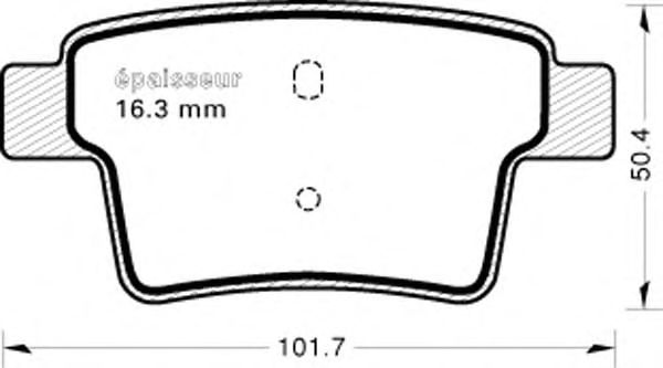 Комплект тормозных колодок, дисковый тормоз 802