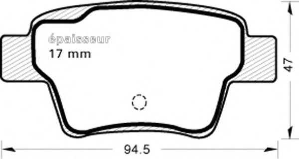 Комплект тормозных колодок, дисковый тормоз 842