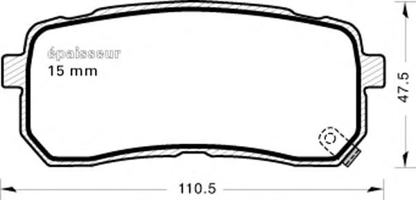 Комплект тормозных колодок, дисковый тормоз 894