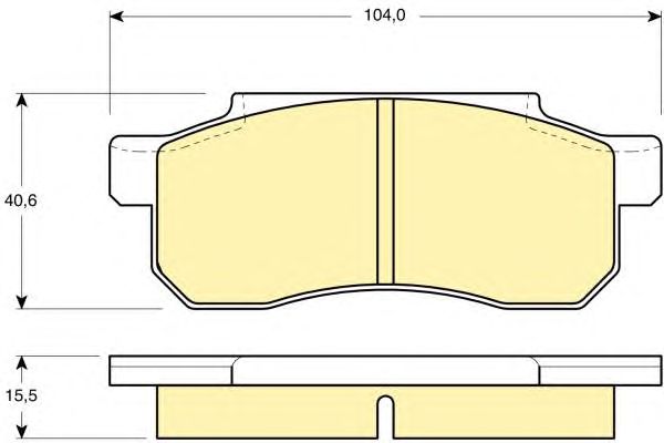 Комплект тормозных колодок, дисковый тормоз 6103619
