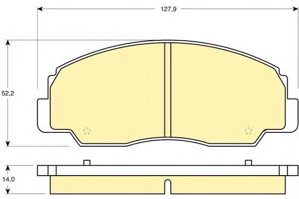 Комплект тормозных колодок, дисковый тормоз 6111349
