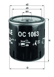 Filtro de óleo OC 1063