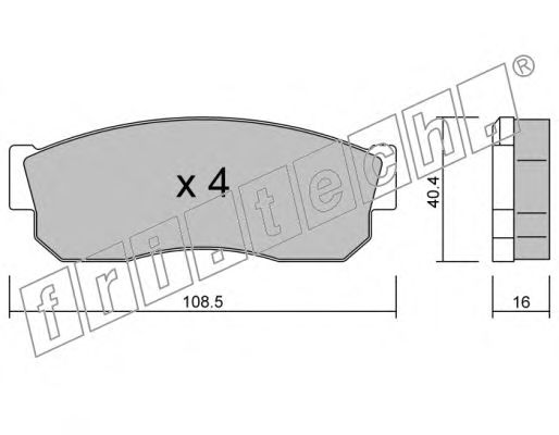 Комплект тормозных колодок, дисковый тормоз 211.1