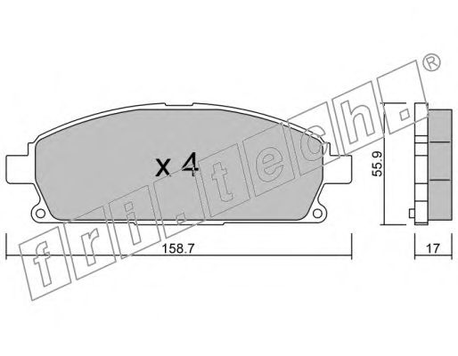 Комплект тормозных колодок, дисковый тормоз 421.0