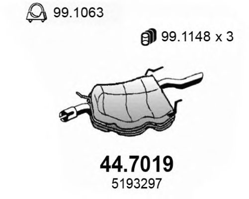 Endschalldämpfer 44.7019
