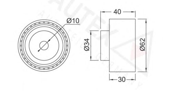Deflection/Guide Pulley, timing belt 654155