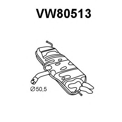Silenziatore posteriore VW80513