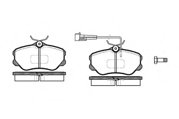 Комплект тормозных колодок, дисковый тормоз P2033.02