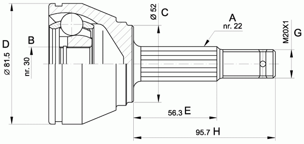 Cárter, diferencial CVJ5470.10