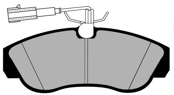 Комплект тормозных колодок, дисковый тормоз PA1283