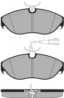 Комплект тормозных колодок, дисковый тормоз PA1287