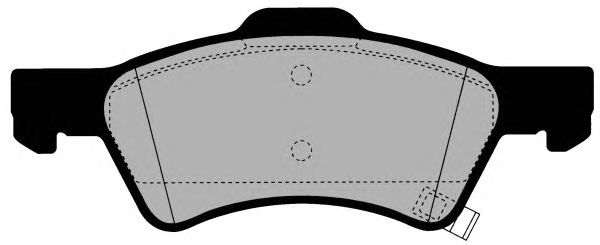 Комплект тормозных колодок, дисковый тормоз PA1477