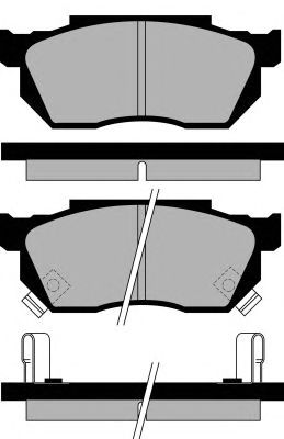 Комплект тормозных колодок, дисковый тормоз PA396