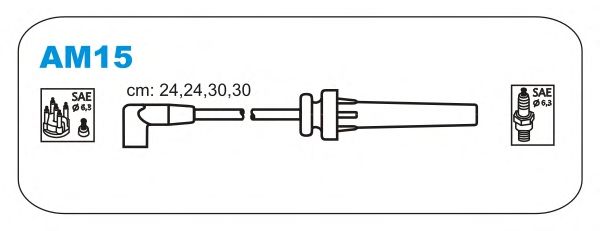 Комплект проводов зажигания AM15