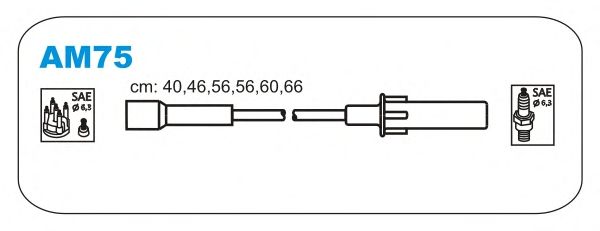 Комплект проводов зажигания AM75