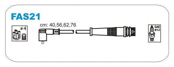 Комплект проводов зажигания FAS21