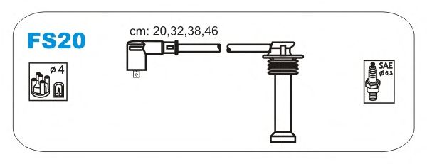 Комплект проводов зажигания FS20
