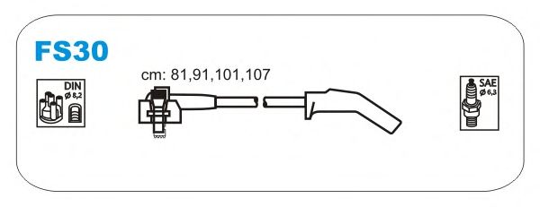 Комплект проводов зажигания FS30
