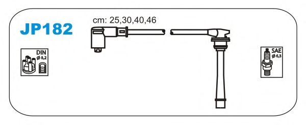 Комплект проводов зажигания JP182