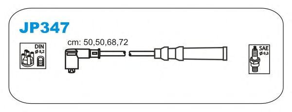 Комплект проводов зажигания JP347
