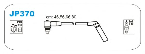 Комплект проводов зажигания JP370