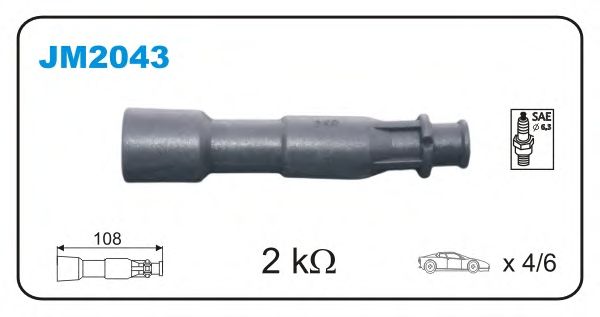Conector, bobina de encendido JM2043