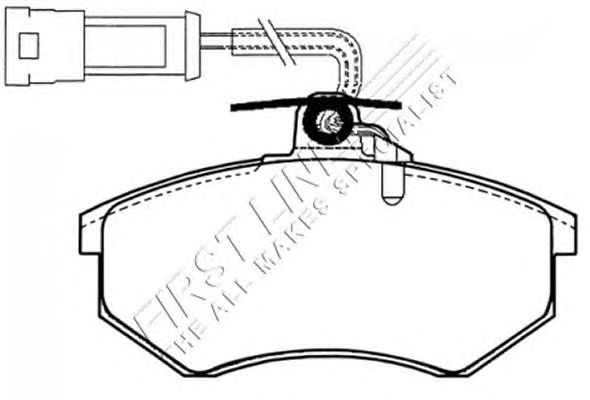 Комплект тормозных колодок, дисковый тормоз FBP1097