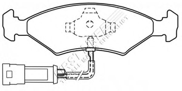 Комплект тормозных колодок, дисковый тормоз FBP1143